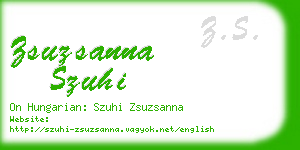 zsuzsanna szuhi business card